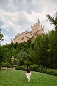 Park below Segovia Castle, Spain